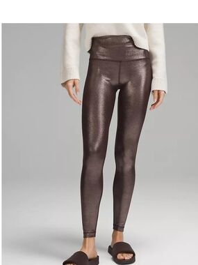 lululemon athletica Metallic Brown High-Rise Leggings